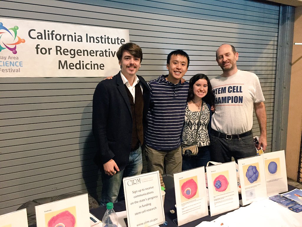 CIRMnews's tweet photo. Go Team #StemCells! Thanks @ssscr_berkeley for helping us teach young minds about why stem cells are important at the #BASF16 festival! https://t.co/PZp0N61OuS