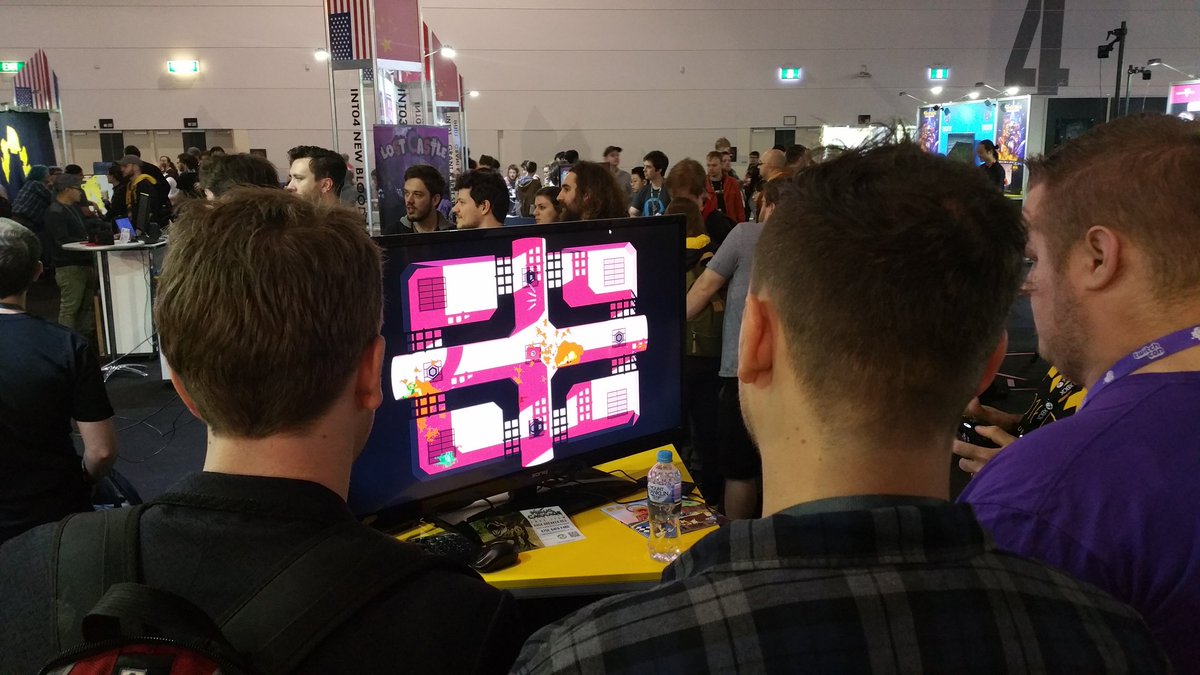 frogshark's tweet photo. More #localmulti love at #PAXAus2016! The AWESOME @ArenaGodsGame by @SupertypeGames and "Crawl" by #indiedev @Powerhoof! <3 https://t.co/XrlsbAVWKh