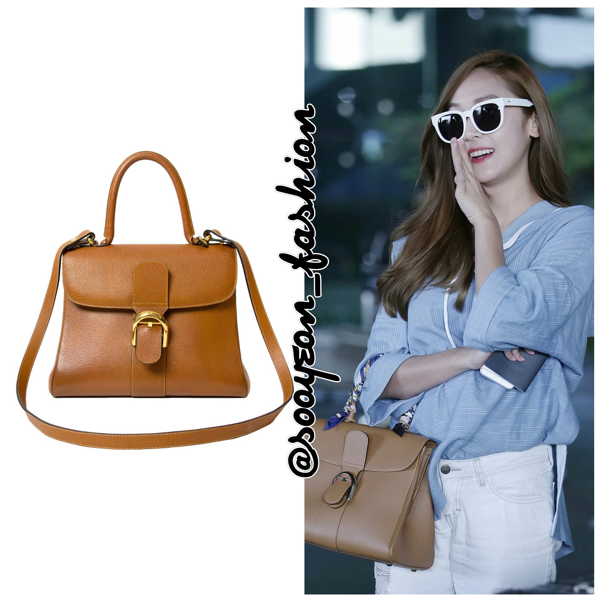 jsy fashion on X: 150527 Incheon Airport DELVAUX: Brillant MM Bag  (Cognac), $3.170 (sold out)  #JessicaJung  #sicasairportfashion  / X