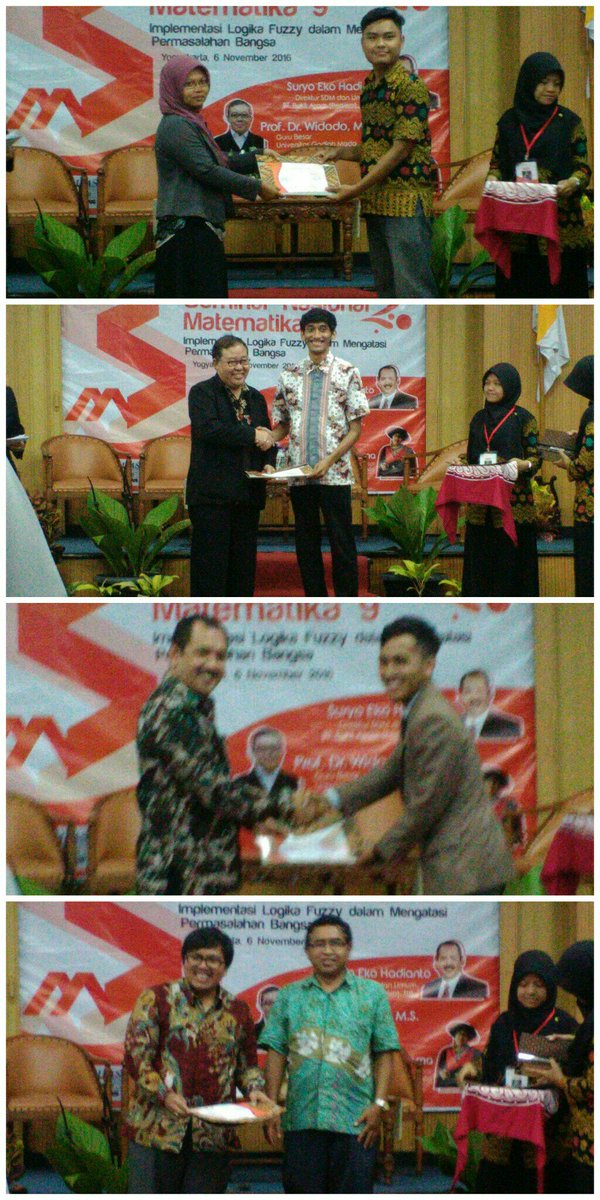 Pemberian kenang-kenangan kepada pembicara dan moderator semnastika ke-9 #semnastika9