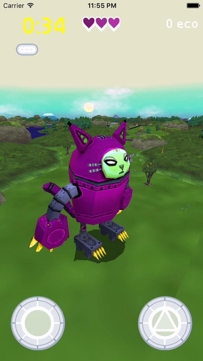 RobocatRampage's tweet photo. Robot Rampage update underway, level 1-1 looks beautiful with SceneKit renderer and shadows  😻 #meow #screenshotsaturday https://t.co/8LoJJL1lfm