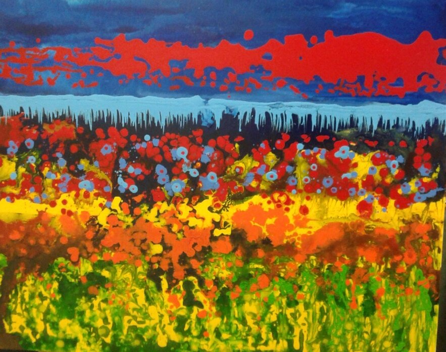 One of my painting for my November 18th Friday night at the Mali Rosso Art Gallery.