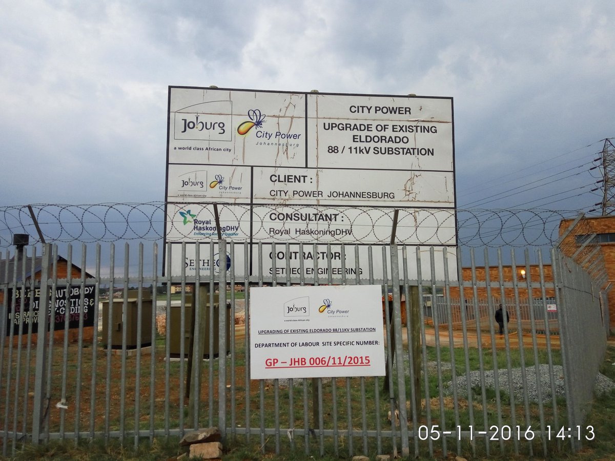 JhbGazette's tweet photo. Upgrade of existing Eldorado 88/11k substation by @CityofJoburgZA  in progress  #Joburgdelivers #SmartCity https://t.co/U1n7447aIO