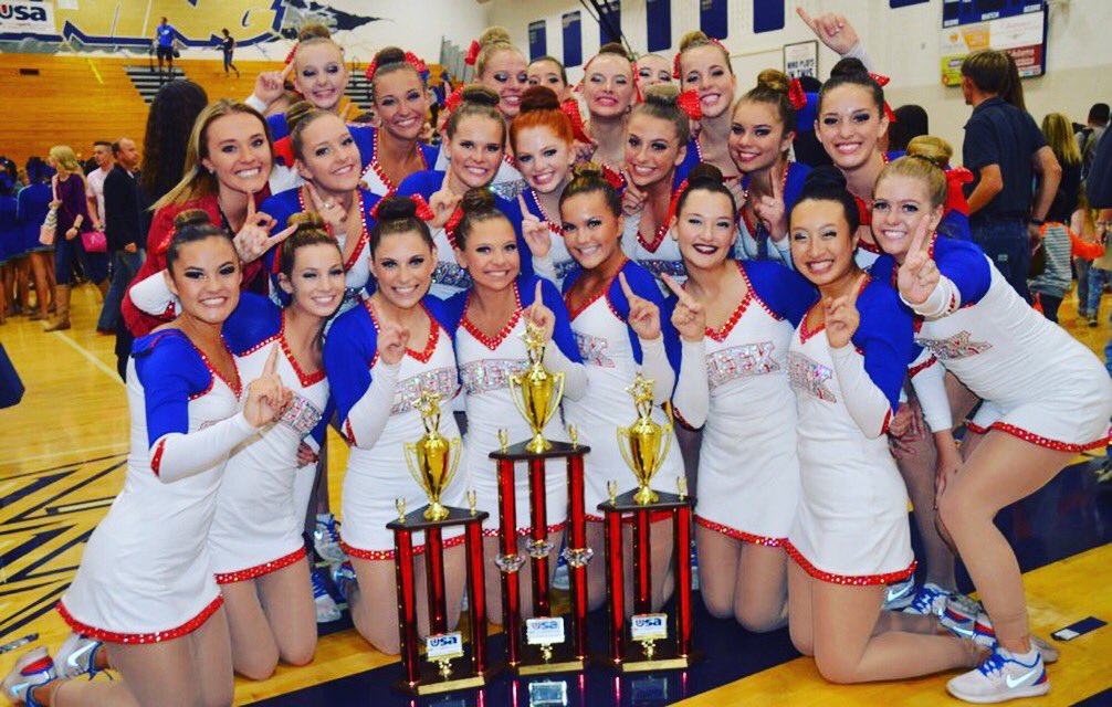 And another huge shoutout to Varsity on a great opening competition and taking home 1st!! Proud of these 22 girls &amp; all their hard work! 💙❤️