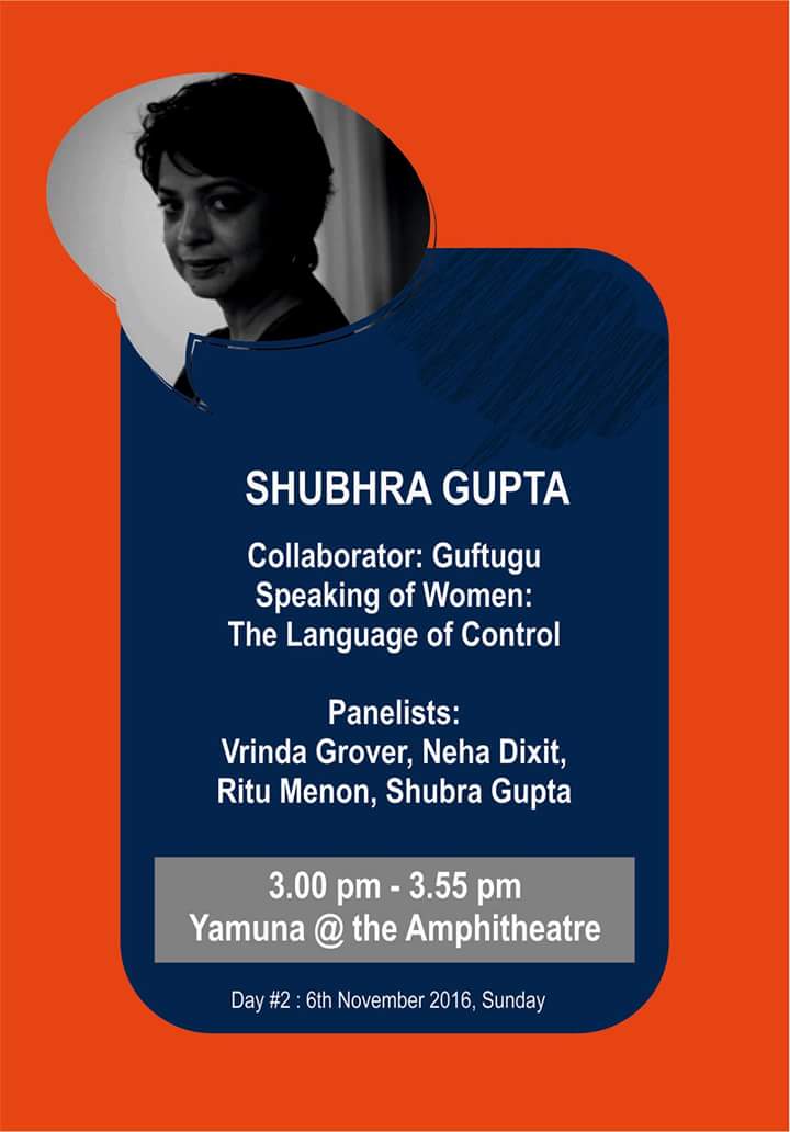 IWF_Writers's tweet photo. @guftuguejournal panel on "Speaking of Women: The Language of control" at the ILF Samanvay festival,open to all -- #ILF16 #ILFSamanvay. https://t.co/msidVN7yyZ