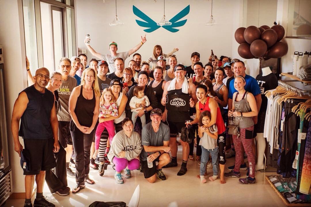 <a href="/TeamIHateCancer/">Team I Hate Cancer</a> (3rd from left) 2nd Annual TEAM <a href="/BlaineRidesOn/">Blaine Mauldin</a> "Mustache Ride Inside" Lift Exercise Studio San Jose, CA + $3k for <a href="/Movember/">Movember USA</a>