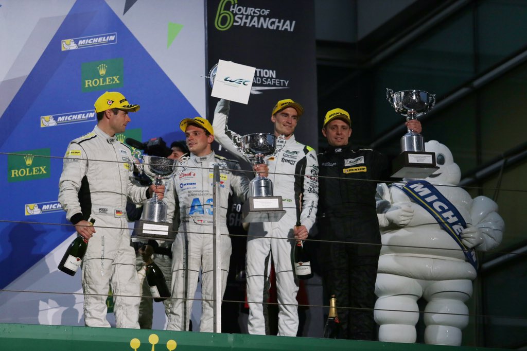 oliverjameswebb's tweet photo. We won! So happy for the team. This ones taken a lot of sweat and tears. #6hshanghai #fiawec https://t.co/oMJNCQVJKs