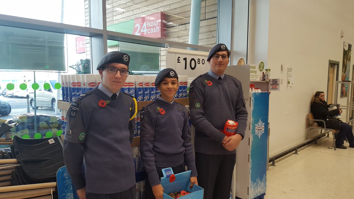 The Squadron are once again at <a href="/asda/">Asda</a> Filton supporting the <a href="/PoppyLegion/">Royal British Legion</a>. Come and buy your poppies! @OCBristolGlos <a href="/BgWing/">B&G Wing Air Cadets</a> <a href="/AsdaServiceTeam/">Asda Service Team</a>