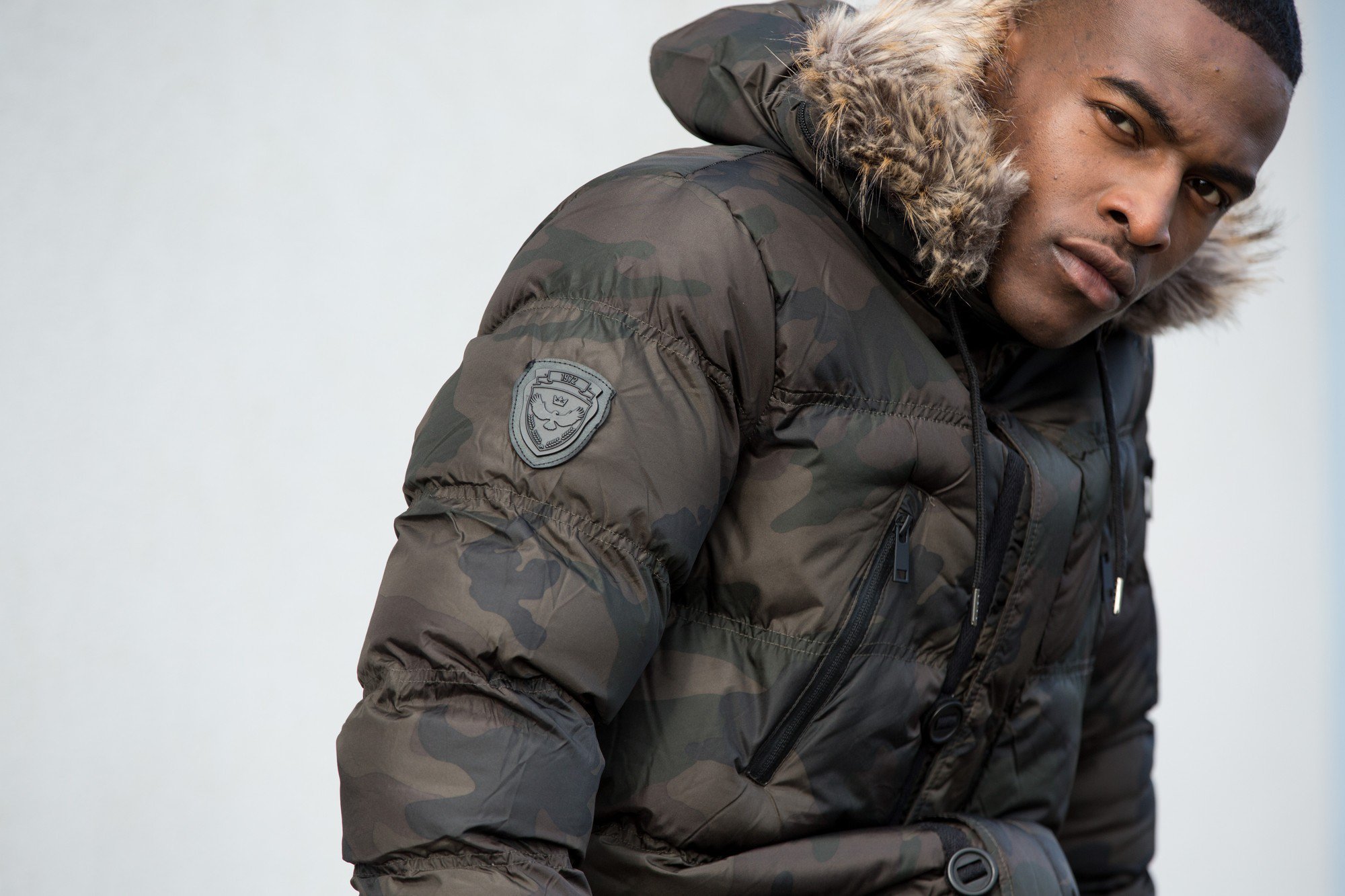 Brave soul shop camo padded jacket
