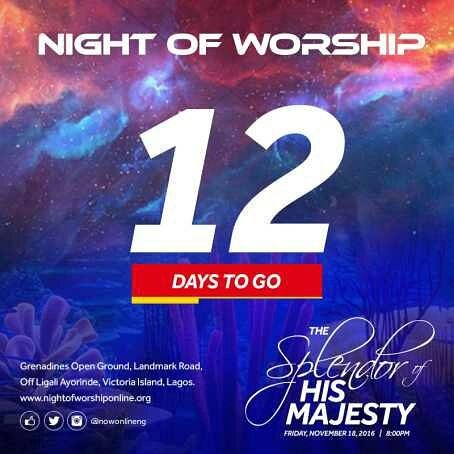 theonlyebuka's tweet photo. 12 days to go to the #NOW2016 #InTheSplendorOfHisMajesty @nowonlineng @myjoshuaville @nathanielblow @TravisGreeneTV @pitasings https://t.co/Pmf1IxCMxb