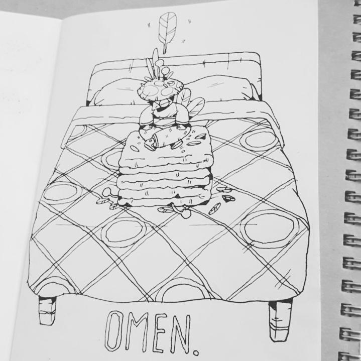 As heavy as an Omen is, her first thought was about the mess it had caused on her laundry... 
