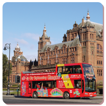 GlasgowLA's tweet photo. Hop on and Off @glasgowtour #Every30mins to visit #GlasgowLA member attractions. Timetable available online https://t.co/LMmKQQeir9 https://t.co/WGC25IvsmB