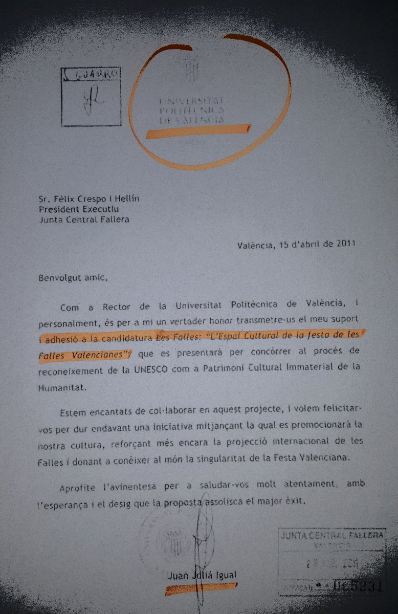 ChiquilloBarber's tweet photo. #Faltan26días. Las Universidades @UPV @UV_EG  @UCV_es @uchceu con #FallesUNESCO #TotsJunts  Academic support...together!. @UNESCO #SilkRoad https://t.co/7rJQz5tYZA