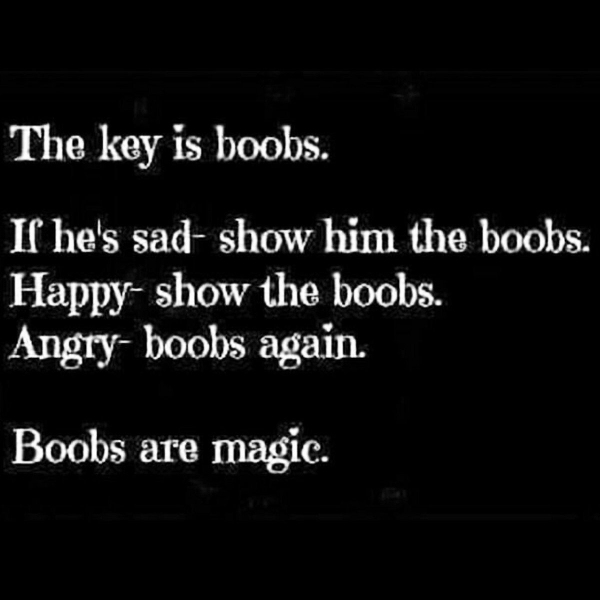 Spaz_Stix's tweet photo. Boobs are always the answer
#MagicBoobs https://t.co/mfM6SgVNSv