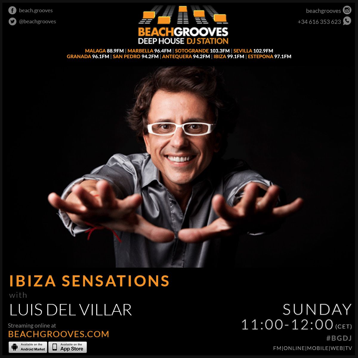 BeachGrooves's tweet photo. IBIZA Sensations with @LuisdelVillardj LIVE NOW @beachgrooves HQ #deepghouse Mix Sessions Marbella https://t.co/QSPqUGIwfz https://t.co/9tWaVHUjaj