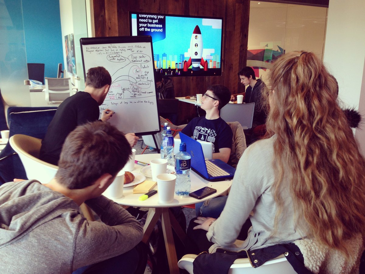 Jernej's tweet photo. No Talk, All Action! Sunday morning #day3 @StuSWDub Teams are getting ready for final presentations #stuswdub https://t.co/cAeqCpotFJ https://t.co/LMnT2gbFFA