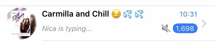 toneverlandwego's tweet photo. So we got 1698 on the carmilla group chat @natvanlis @Elise3aum @carmillaseries @anniembriggs @realisticsay @SHANNONKOOK @sharongrumbelle https://t.co/ifRkcBUFxt