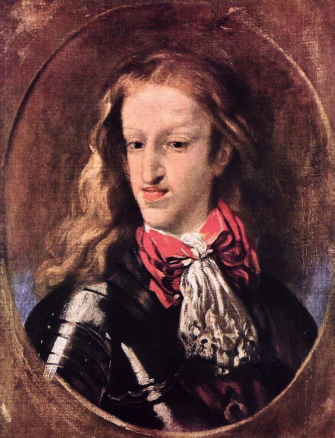 17thCenturyLady's tweet image. King Carlos of Spain, severely inbred last Habsburg ruler of Spain, was born 6 November 1661, &amp;amp; endured lifelong mental &amp;amp; physical troubles.