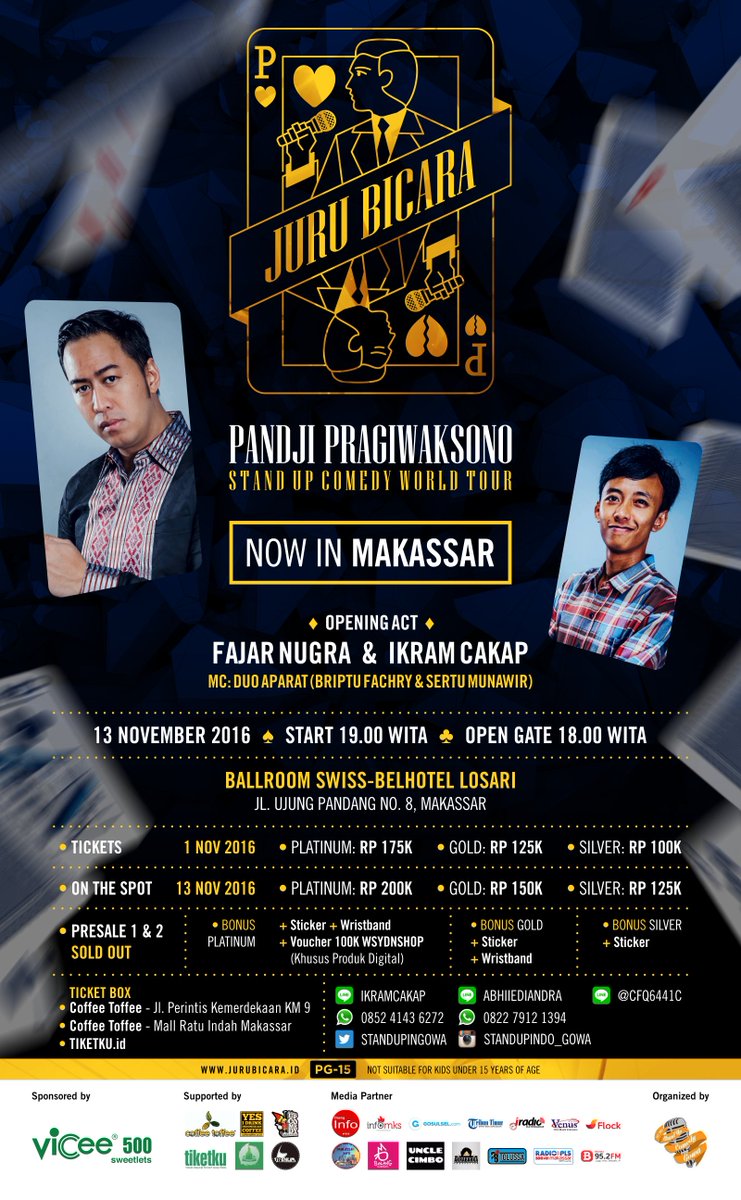 SupirPete2's tweet photo. Siapa yang kangen liat @pandji standup kayak gini? https://t.co/qyLAM6LmHD… 

ayo beli tiket #JuruBicaraMKS segera https://t.co/MRPlPtD9pL
