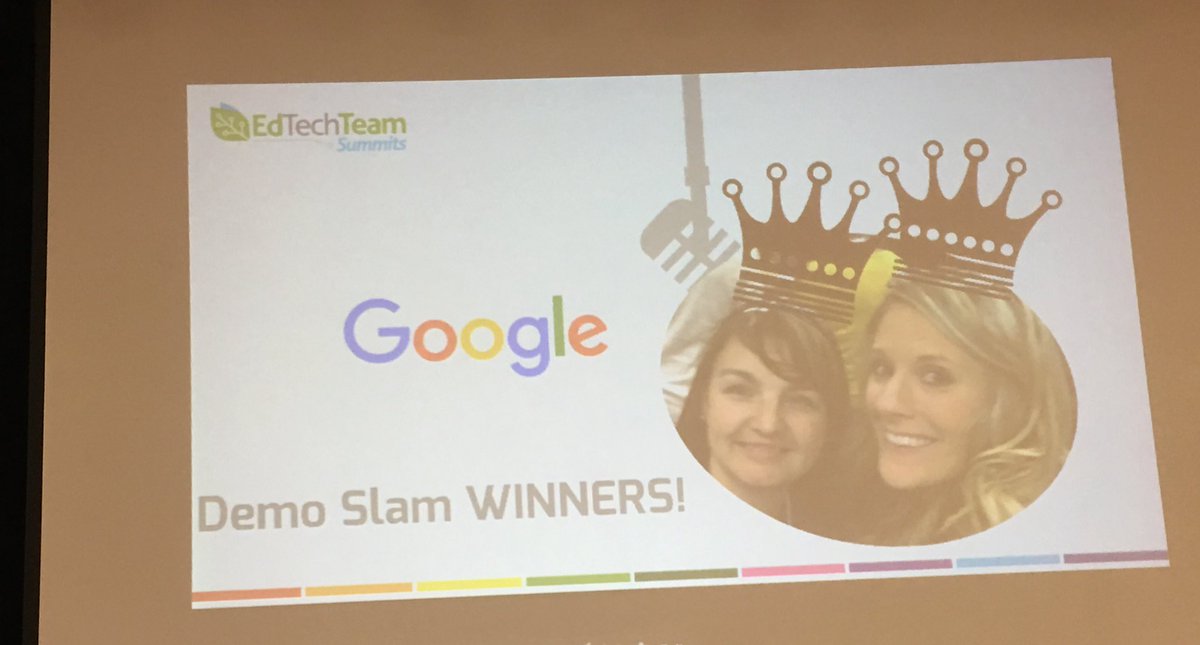 apajaimes's tweet photo. Congrats!! @elcoachKelly @TechCoachGraham #demoslam winners!! #gafesummit #gsuitesummit @edtechteam https://t.co/jHzPbuSyWz