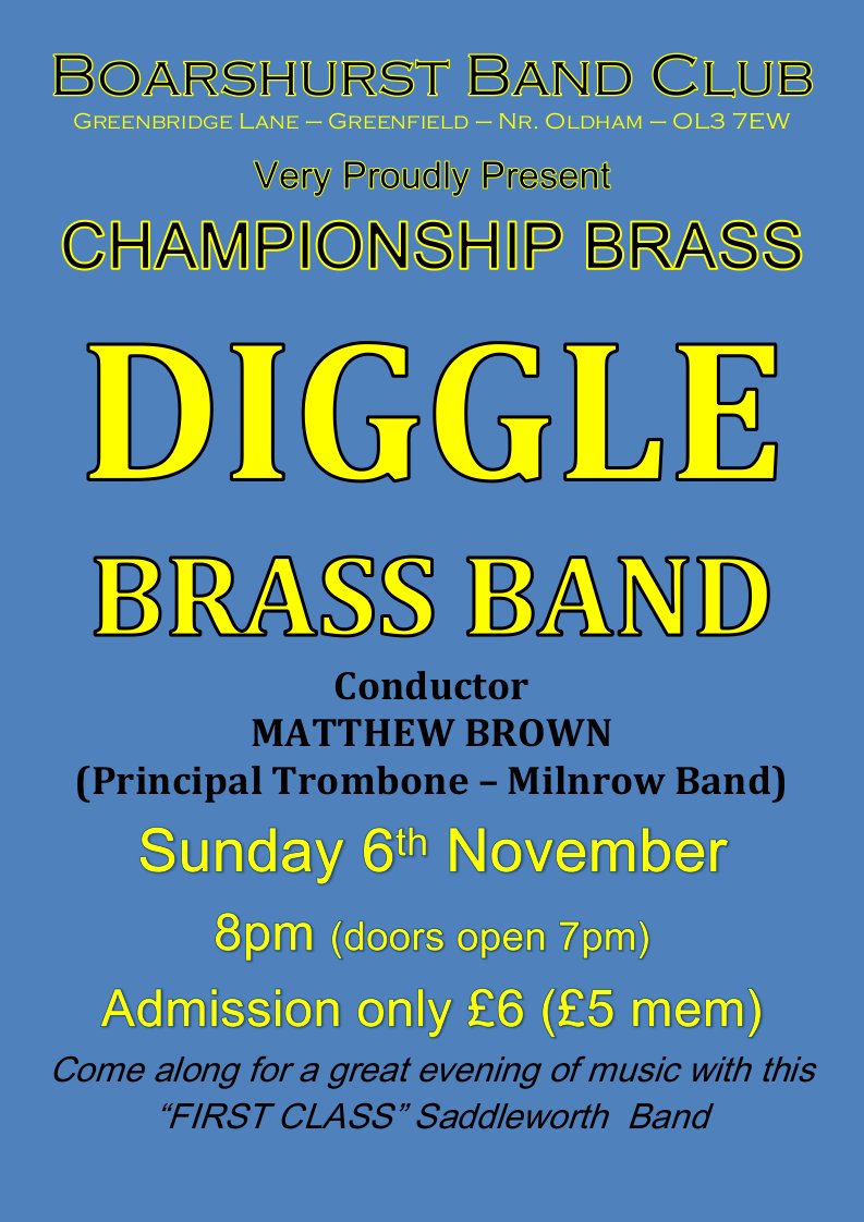 Top Brass at Boarshurst tonight! See you there!