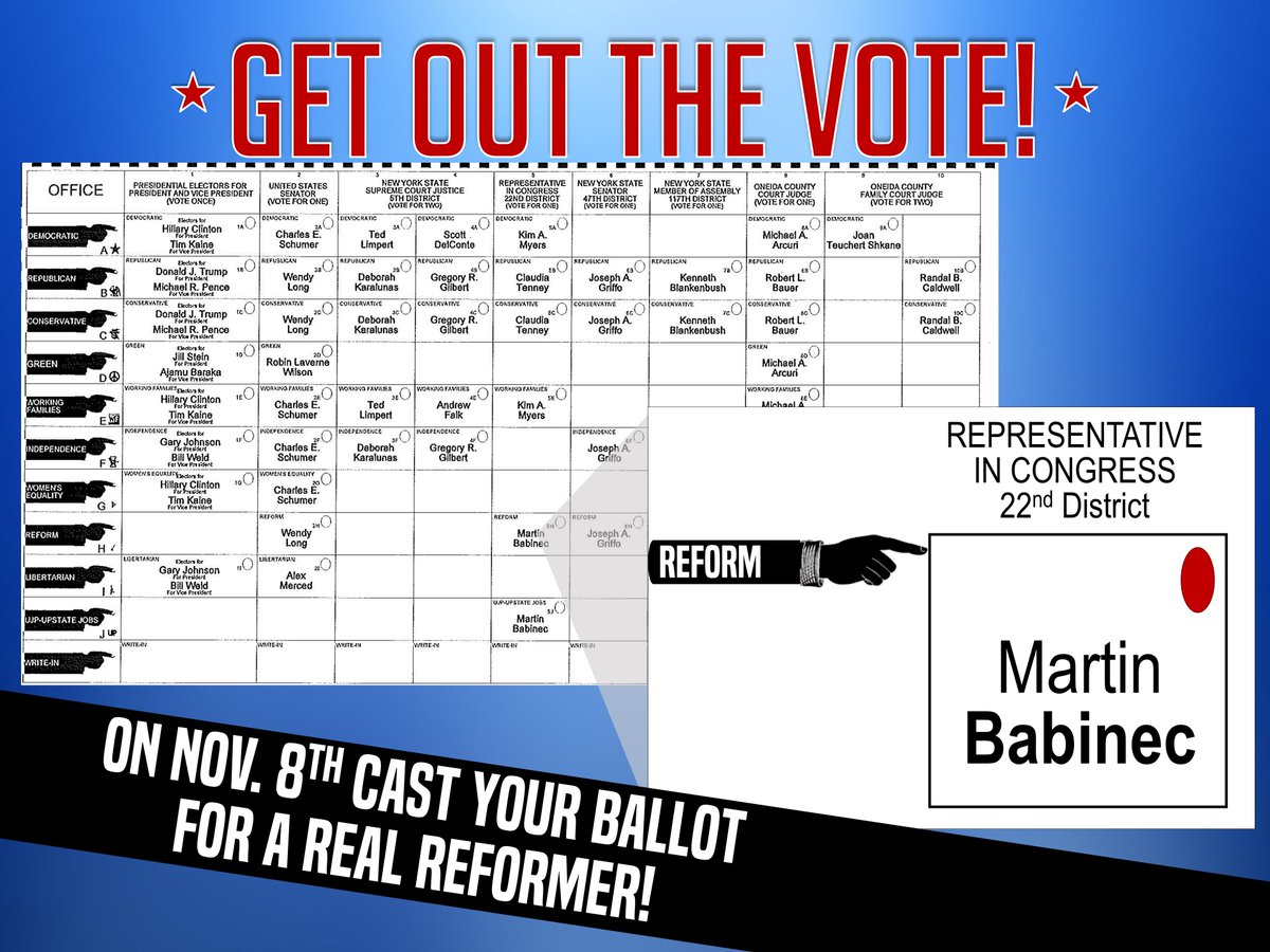 Together, we will send a message that we are tired of the rigged two-party system. This is our opportunity! #NY22

babinecforcongress.com