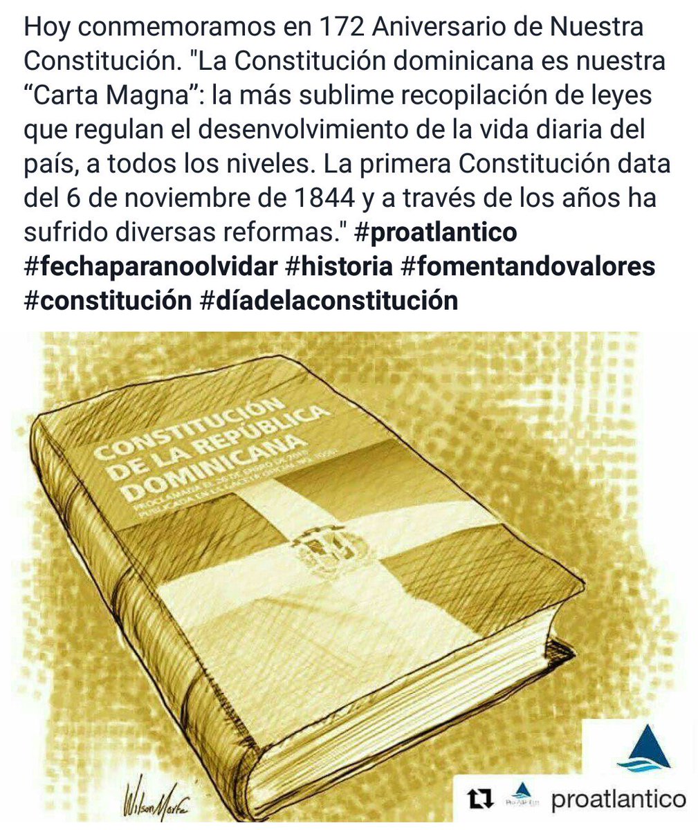 ProAtlanticoRD's tweet photo. Día de Nuestra Constitución!!! https://t.co/mS0sjObG3l