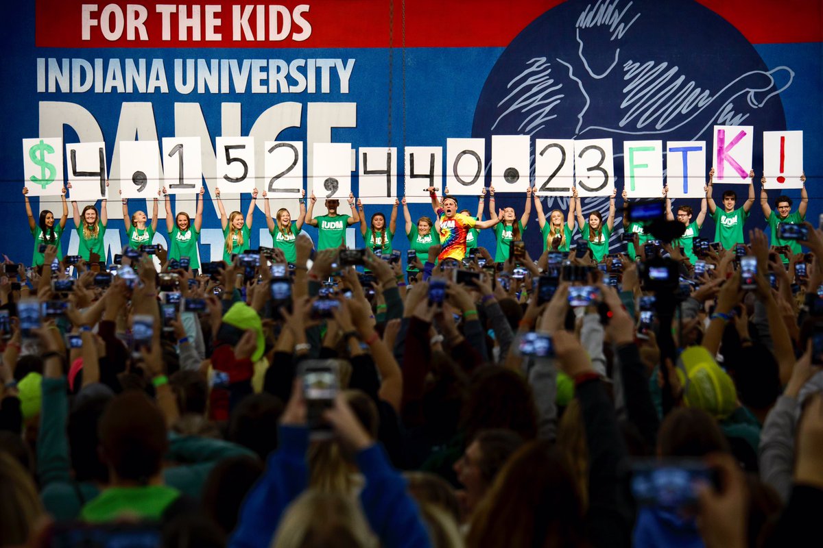 Congratulations to the many dedicated students of <a href="/IUDM/">IU Dance Marathon</a> who raised more than $4.1 MILLION for the kids at <a href="/RileyChildrens/">Riley Children's</a> Hospital! #FTK
