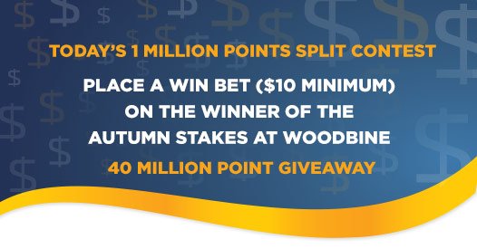 Xpressbet's tweet photo. We're giving away 1 MILLION POINTS today at @WoodbineRacing > https://t.co/EVEIdzDitQ #MakeAmericaBetAgain #NoDaysOff https://t.co/lGJFD0pNIq