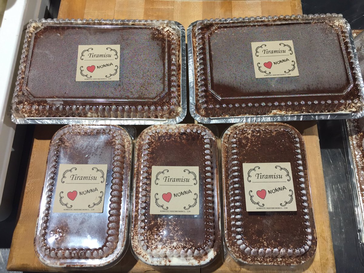 nonnasyyc's tweet photo. In house baked Italian bread and possibly the best Tiramisu you'll ever try. Courtesy of Nonna! @cgyfarmersmarkt #realfood https://t.co/5X3JetzfO4