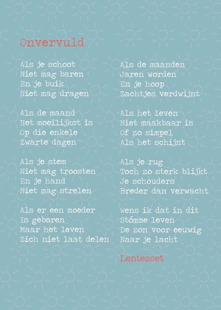 ~ Onvervuld........