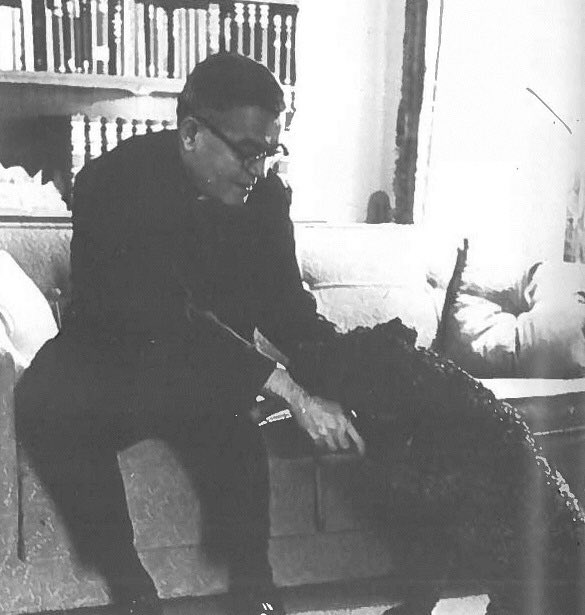 SMCAlumnae's tweet photo. During his time as president, Fr. McGrath lived in Riedinger with his Kerry blue terrier, Redmond. https://t.co/kOxUlpB1tR