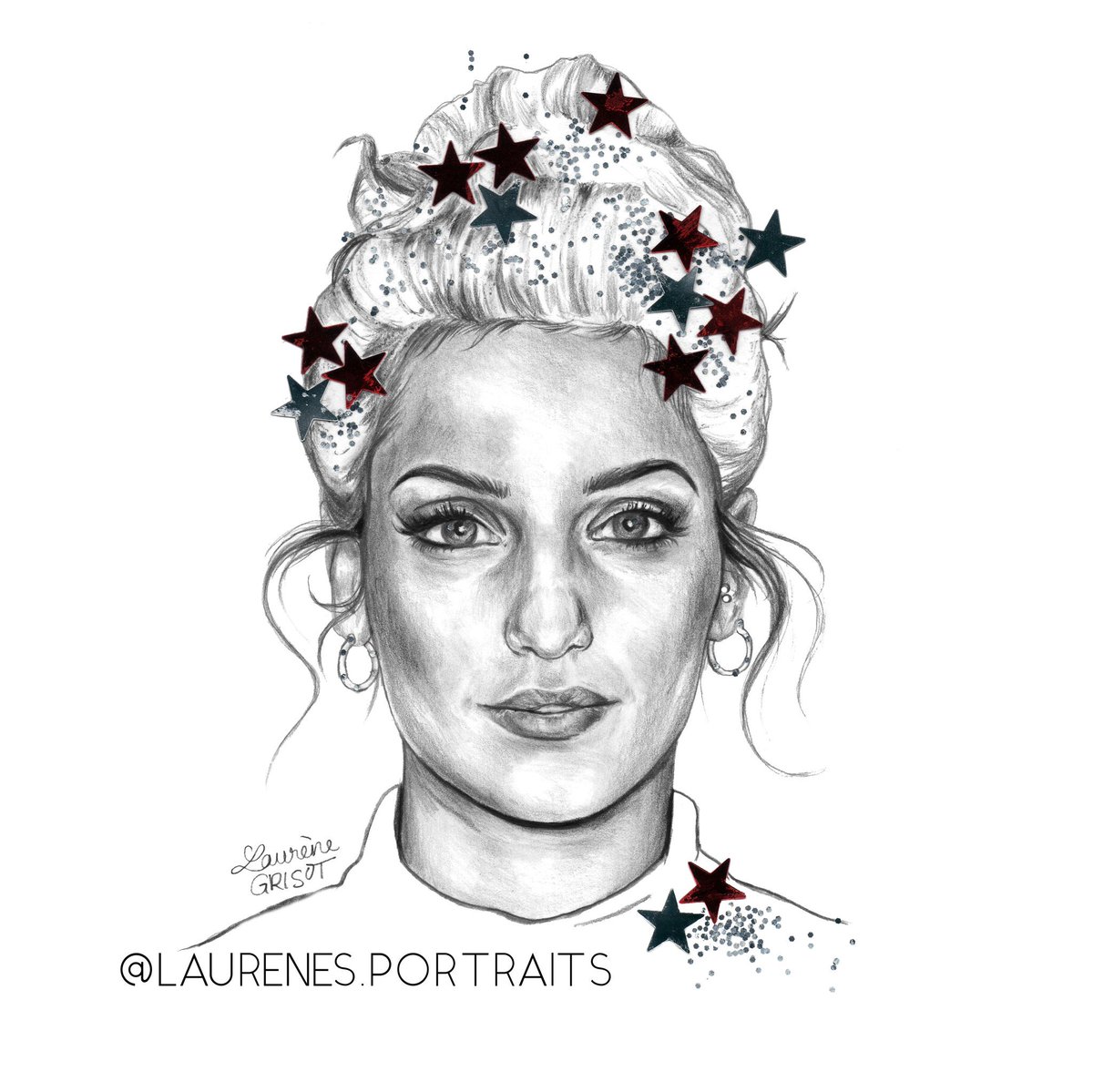 Laureneg_25's tweet photo. La belle @TalOfficial est passée sous mes crayons (pour voir le rendu des paillettes : https://t.co/jm6EpxUY2Q ) - #teamtal https://t.co/k43YfE2Syv