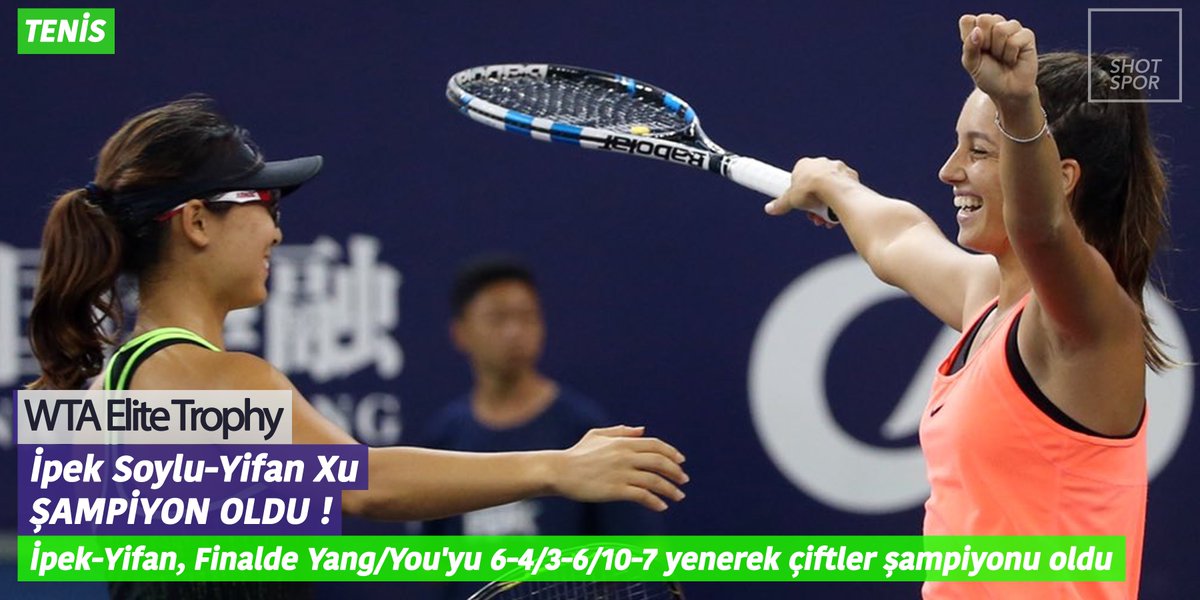 İpek Soylu ve partneri Xu Yifan #WTAEliteTrophy 'de çiftler şampiyonu oldu. İpek 3.kez WTA kupasını kazandı.  TEBRİKLER <a href="/soyluofficial/">İpek Soylu Şemin</a>  !!