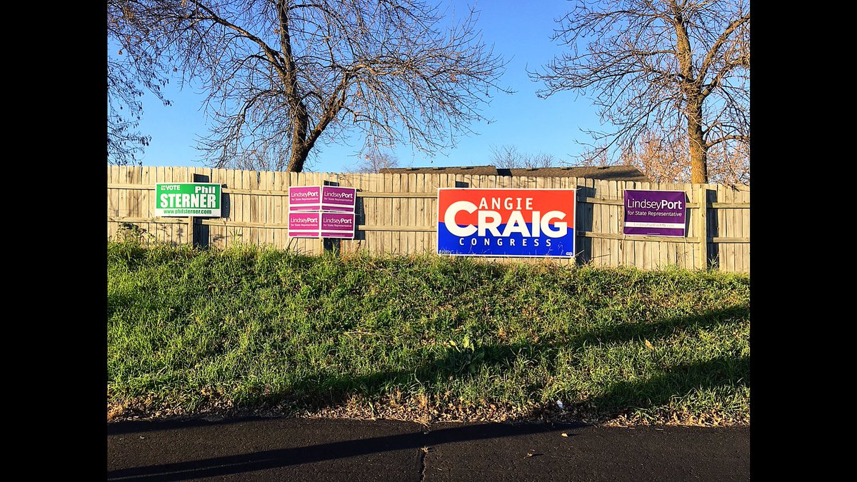 JackieCraigMN's tweet photo. 3rd time folks have vandalized property by cutting down local candidate signs.

When they go low... We go high.

#MNleg
#MN02
#SD56
#HD56b https://t.co/YfRRDjWYGG