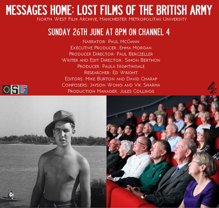MMULibrary's tweet image. The poignant and beautiful Messages Home, inspired by the work of @NWfilmarchive @ManMetUni is on More4 at 10 pm tonight. It&apos;s a must see!