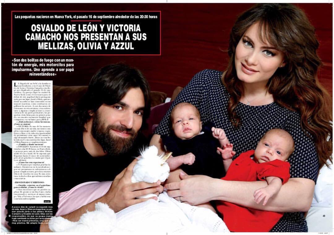VictoriaNYFans's tweet photo. Señores (as) les presento a la familia León Camacho con sus dos nuevas integrantes! Azzul &amp; Olivia @victoriacamacho https://t.co/c7yxrsoh2A