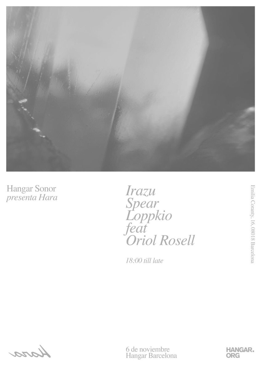 Esta tarde toca improvisar @oriol_rosell en <a href="/Hangar_org/">Hangar.org</a>  en la presentación de nuevo sello Hara #peromiraqueeresfeat