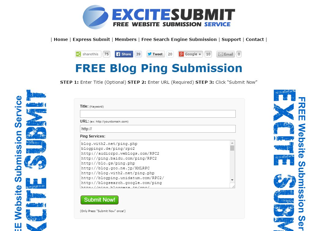 FREE Google Blog Ping Submission Service #SEO #Businesss Add your blog to Google Blog Search for FREE! excitesubmit.com/html/blogping.…