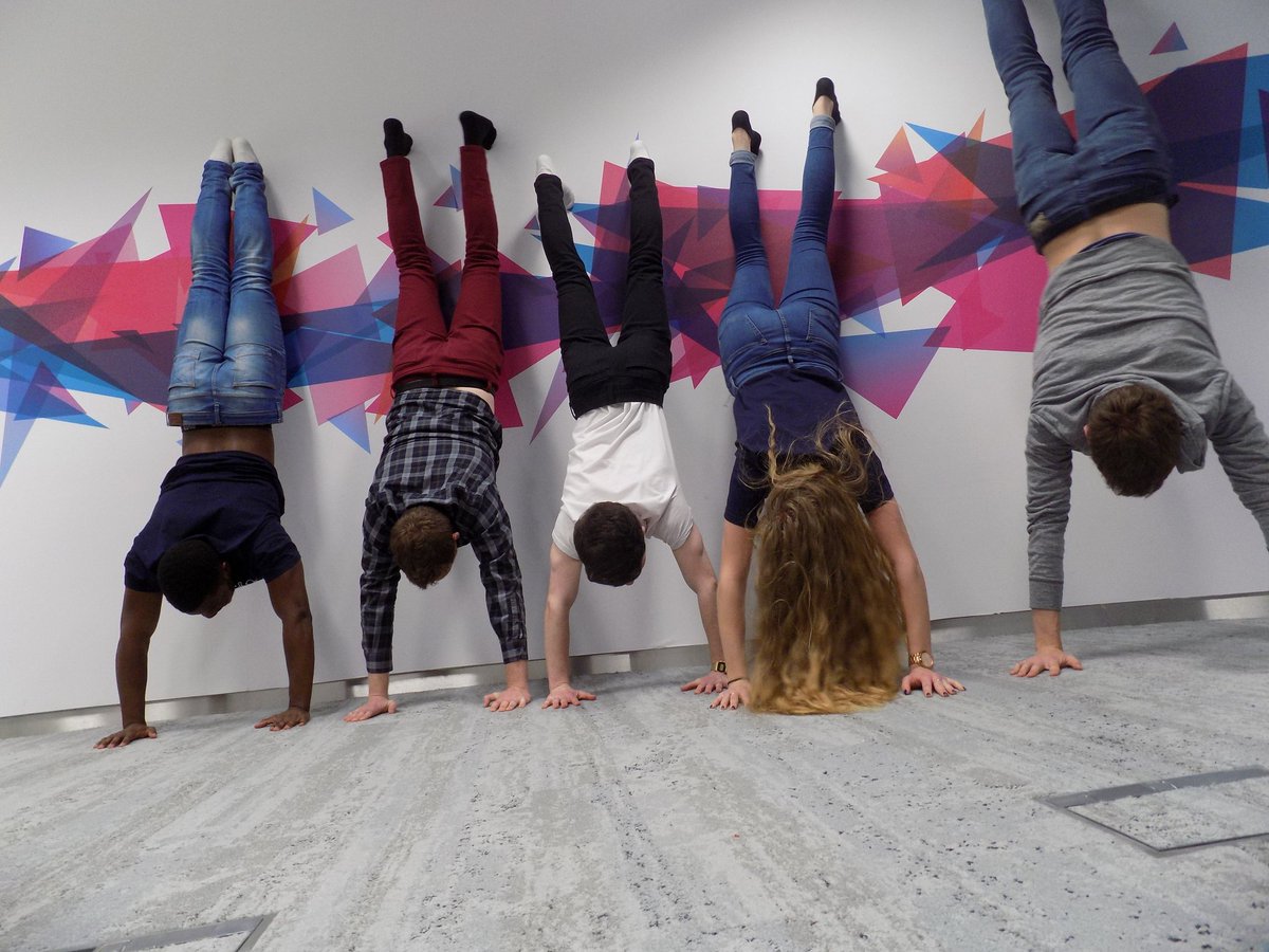 TFexperiment's tweet photo. .@StuSWDub  Working so hard were practically standing on our heads https://t.co/Dipu6cfNP9