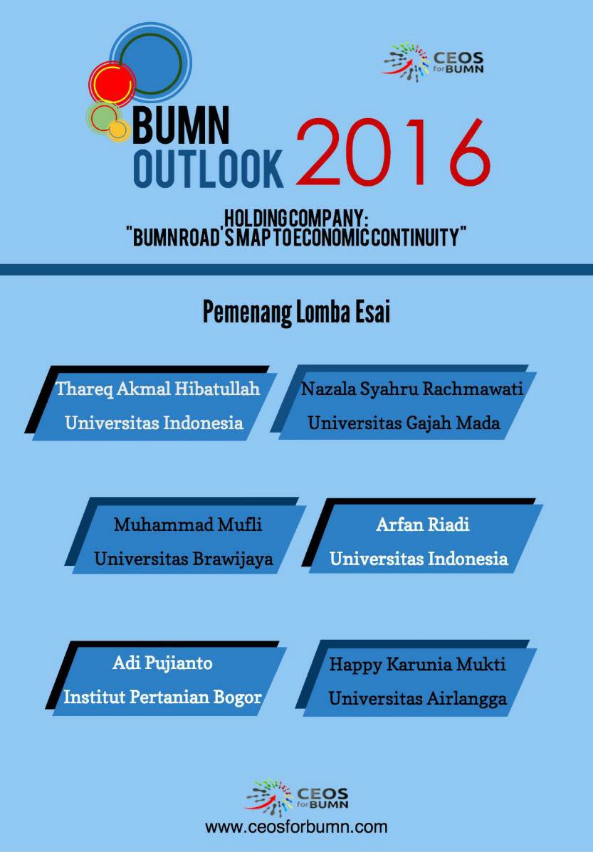 ceosforbumn's tweet photo. [Pengumuman Lomba Esai BUMN OUTLOOK 2016]
Selamat Kalian brhasil melewati seleksi awl lomba &amp; dpt melanjutkan ke thp final. https://t.co/3Rs69RNAHP