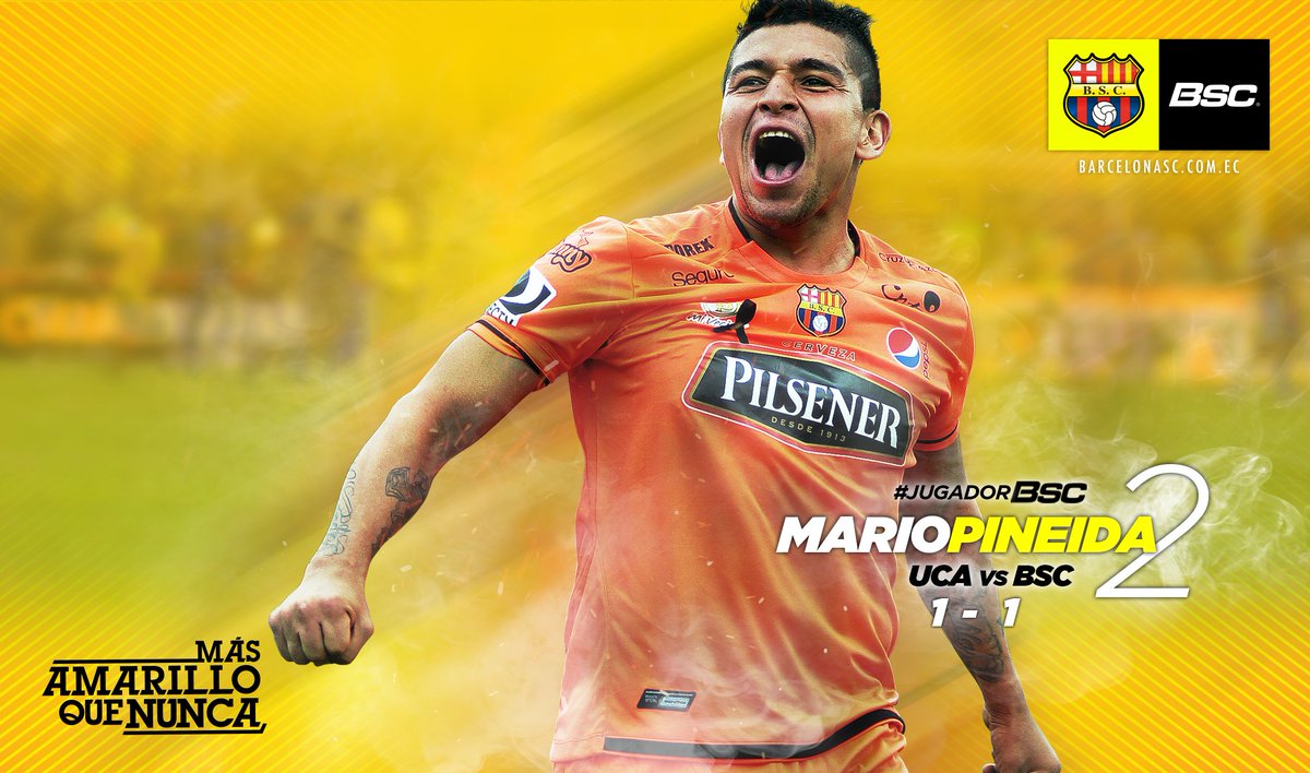 MARIO PINEIDA designado el #JugadorBSC del último encuentro #UCAvsBSC | #MásAmarilloQueNunca