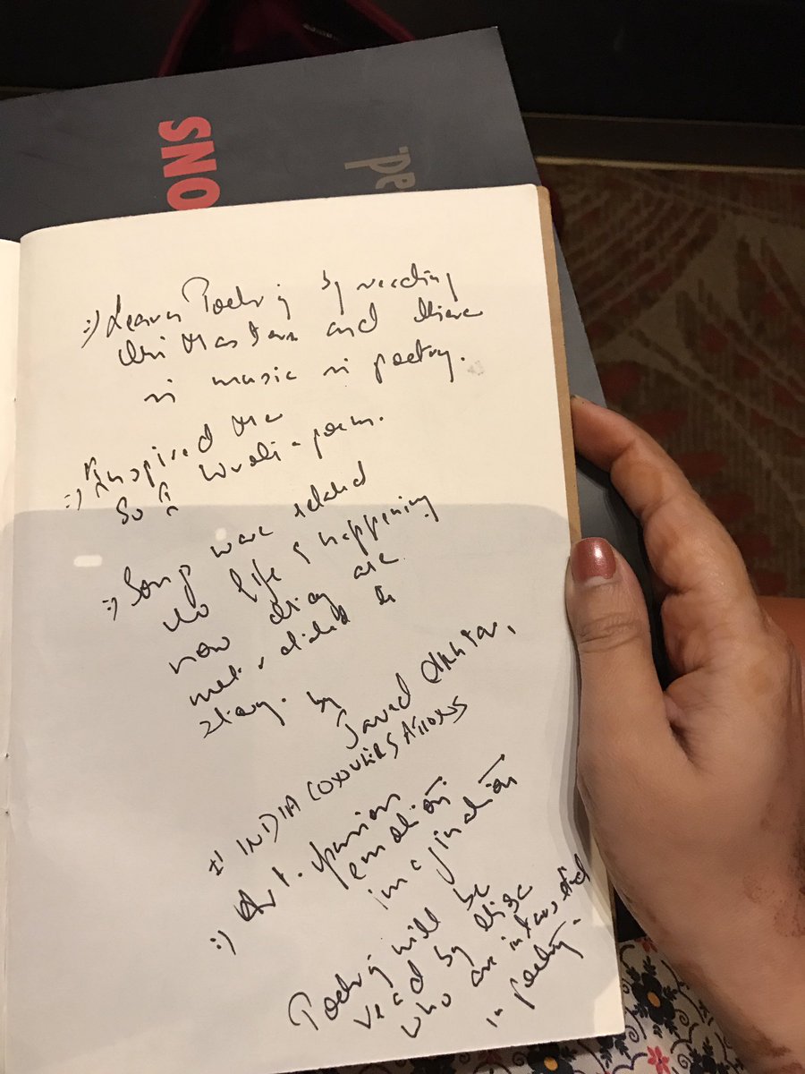 notyet100's tweet photo. As quoted by @Javedakhtarjadu at #indiaconversations held in #Singapore 
#justwrite
#quotes
#poetry
#writerslife 
#amwriting 
#Writers https://t.co/XCflTr4WLk
