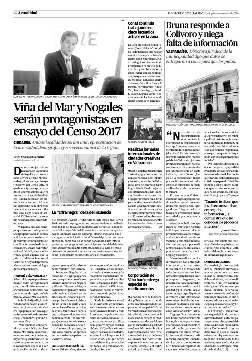 ReddeHacedores's tweet photo. VIII Jornadas Internacionales de Ciudades Creativas hoy en la página 8 de @mercuriovalpo hablando de "se busca generar ideas en Valparaíso" https://t.co/22snoQZjqY