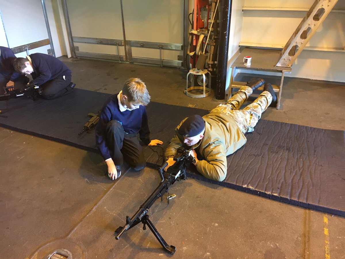 Cadets have a tour of HMS Duncan during her visit to Belfast with the NATO Task force.
