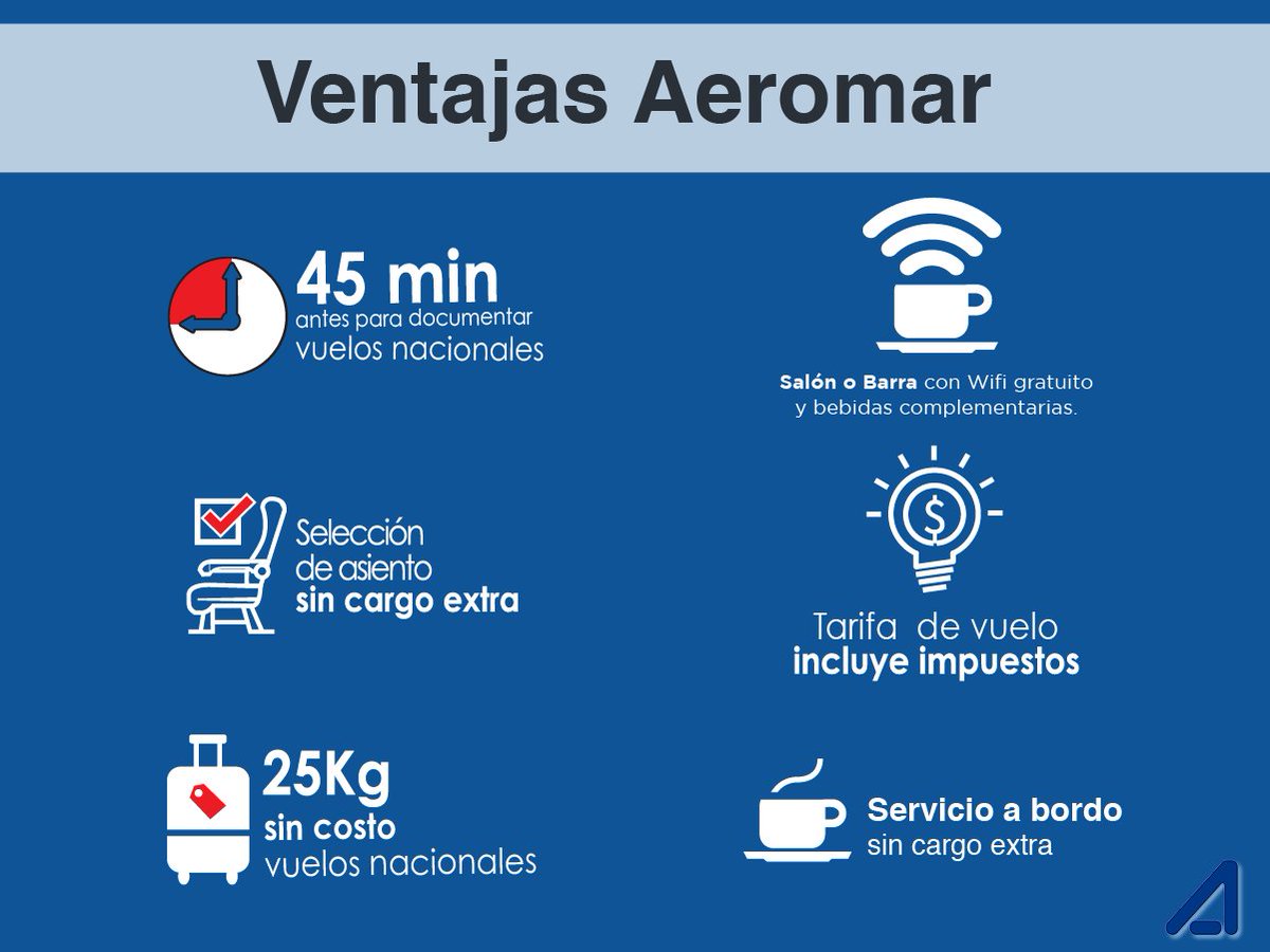 AeromarMx's tweet photo. Descubre las ventajas de viajar ✈️ #Aeromar https://t.co/kyAp7xvb1D