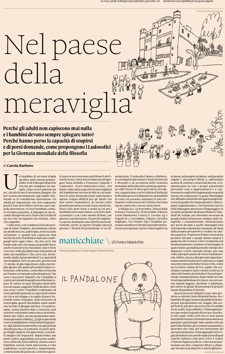 Saranno i bambini a rigenerare il nostro Paese, con la loro capacità di stupirsi e di porsi domande, divertendosi.
#filosofia #innovazione