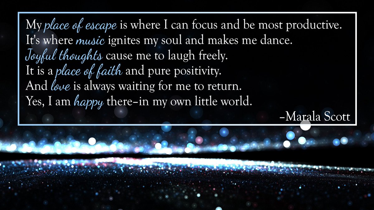 MaralaScott's tweet photo. When you have a place of comfort and joy do not let fear in. When you leave, do not take fear with you or you will use it. https://t.co/lWsmxbf81b