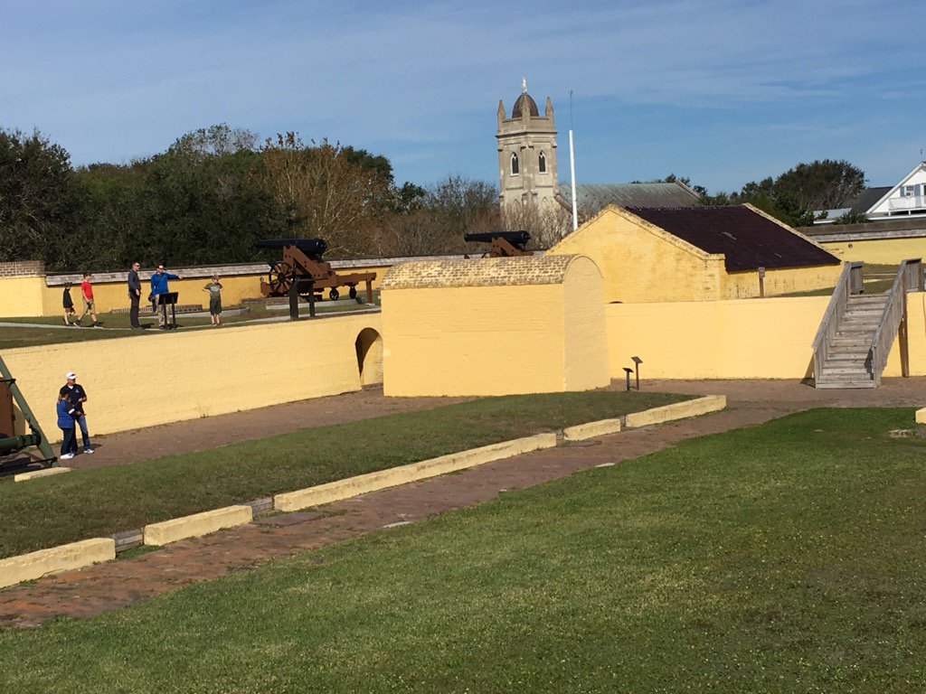 With the Episcopal Church in the background