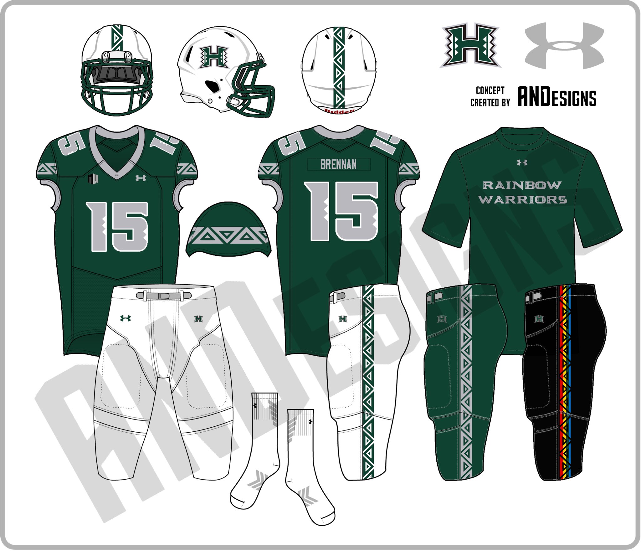 Hawaii rainbow cheap warriors football jersey